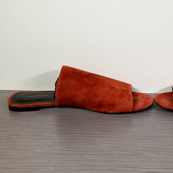 Via Spiga Heather Slide Sandal, Brick Suede, Womens Size 7.5 M - Picture 7 of 11